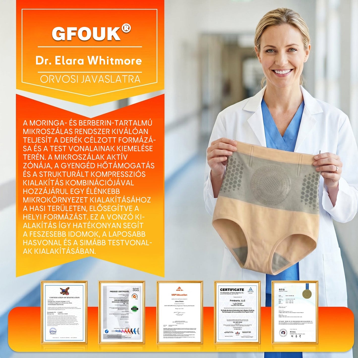 🍃🍃A márka hivatalos üzlete | 🧑‍⚕️GFOUK® 2026 Moringa és berberin 4 az 1-ben mikrorészecskés alakformáló és zsírégető rövidnadrág